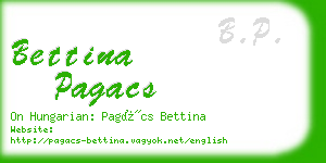 bettina pagacs business card